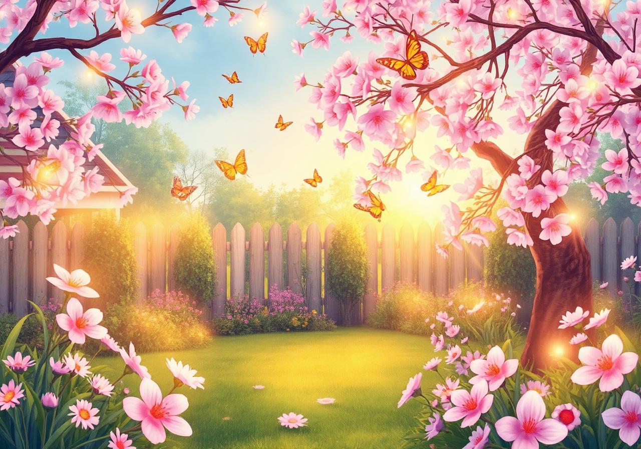Spring scavenger hunt scene